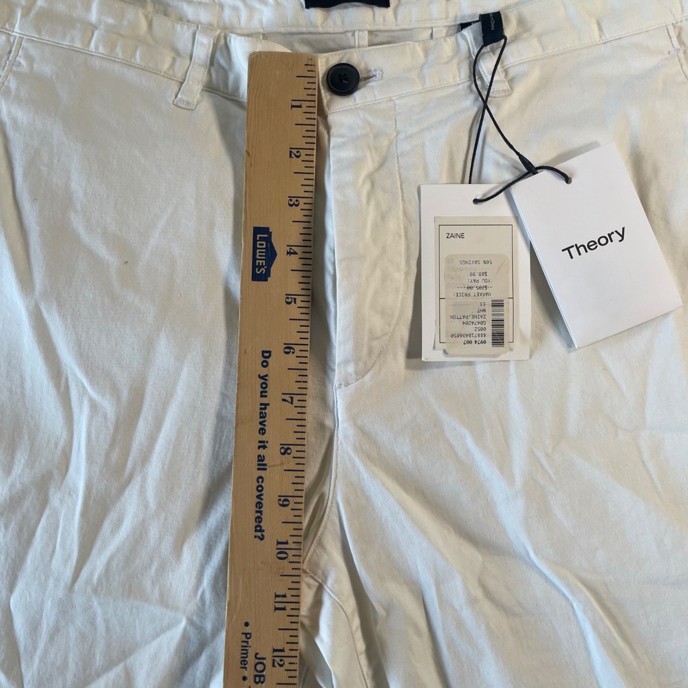 Theory Zaine Pants Slim Fit Chino Trousers White Womens Size 33 NEW
NWT - Picture 6 of 14